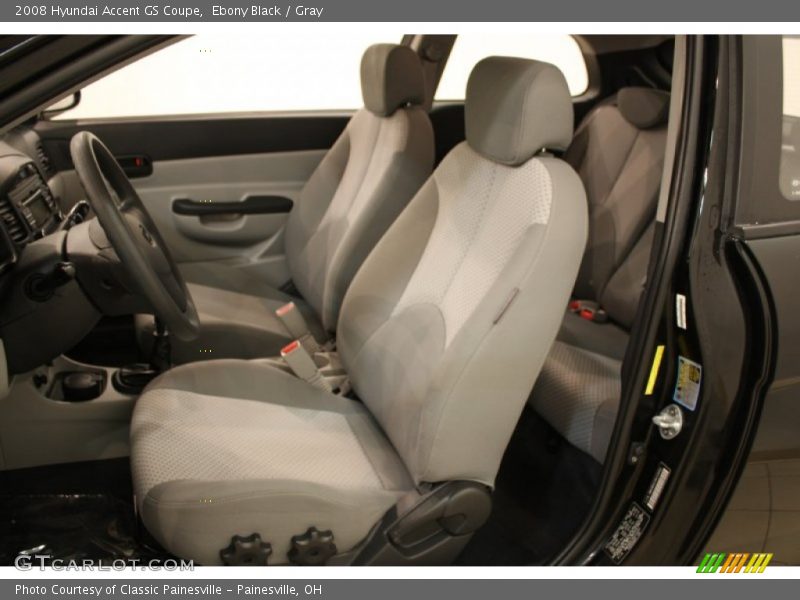Ebony Black / Gray 2008 Hyundai Accent GS Coupe