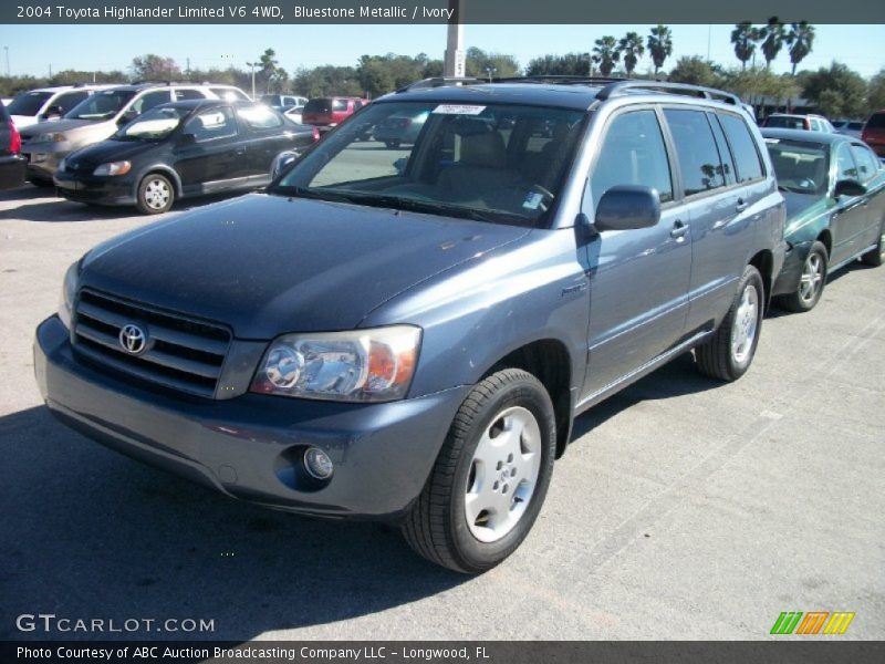 Bluestone Metallic / Ivory 2004 Toyota Highlander Limited V6 4WD