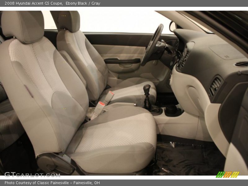 Ebony Black / Gray 2008 Hyundai Accent GS Coupe