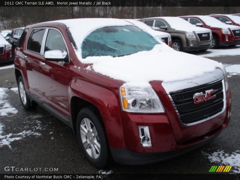 Merlot Jewel Metallic / Jet Black 2012 GMC Terrain SLE AWD