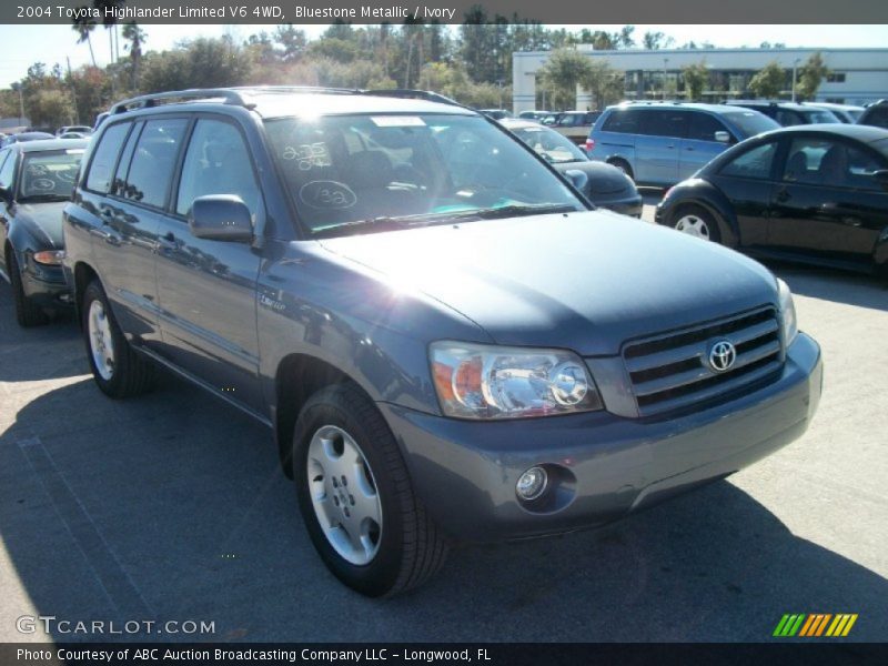 Bluestone Metallic / Ivory 2004 Toyota Highlander Limited V6 4WD
