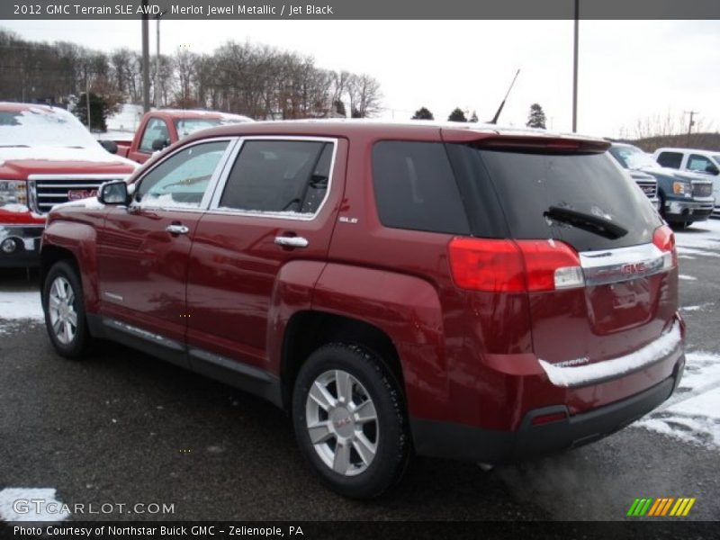 Merlot Jewel Metallic / Jet Black 2012 GMC Terrain SLE AWD