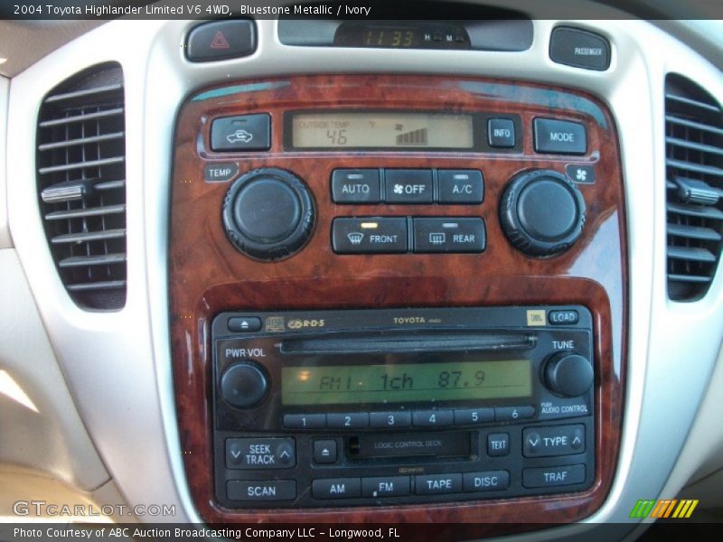 Bluestone Metallic / Ivory 2004 Toyota Highlander Limited V6 4WD