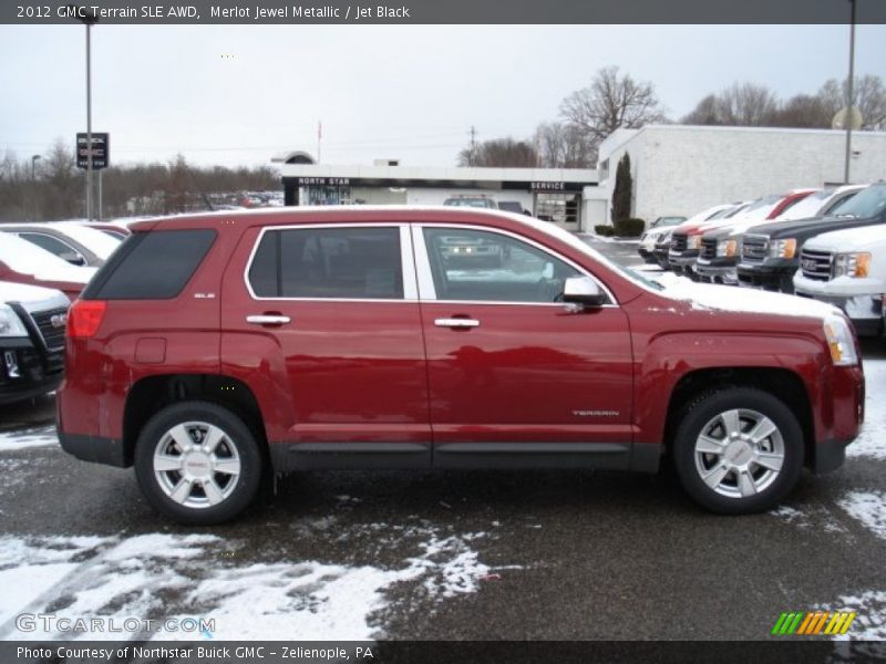 Merlot Jewel Metallic / Jet Black 2012 GMC Terrain SLE AWD