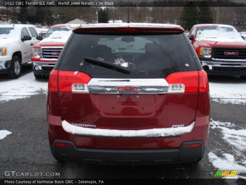 Merlot Jewel Metallic / Jet Black 2012 GMC Terrain SLE AWD