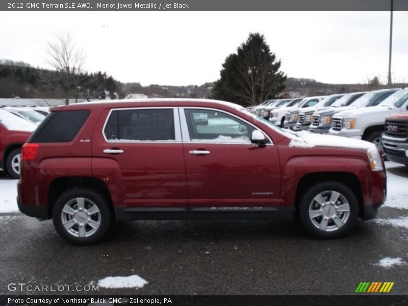 Merlot Jewel Metallic / Jet Black 2012 GMC Terrain SLE AWD