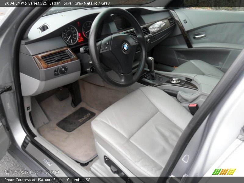 Silver Grey Metallic / Grey 2004 BMW 5 Series 525i Sedan