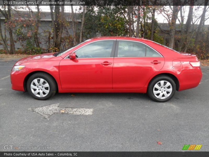 Barcelona Red Metallic / Ash 2011 Toyota Camry LE