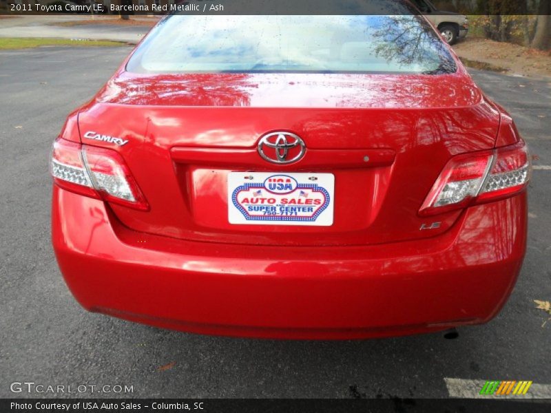 Barcelona Red Metallic / Ash 2011 Toyota Camry LE