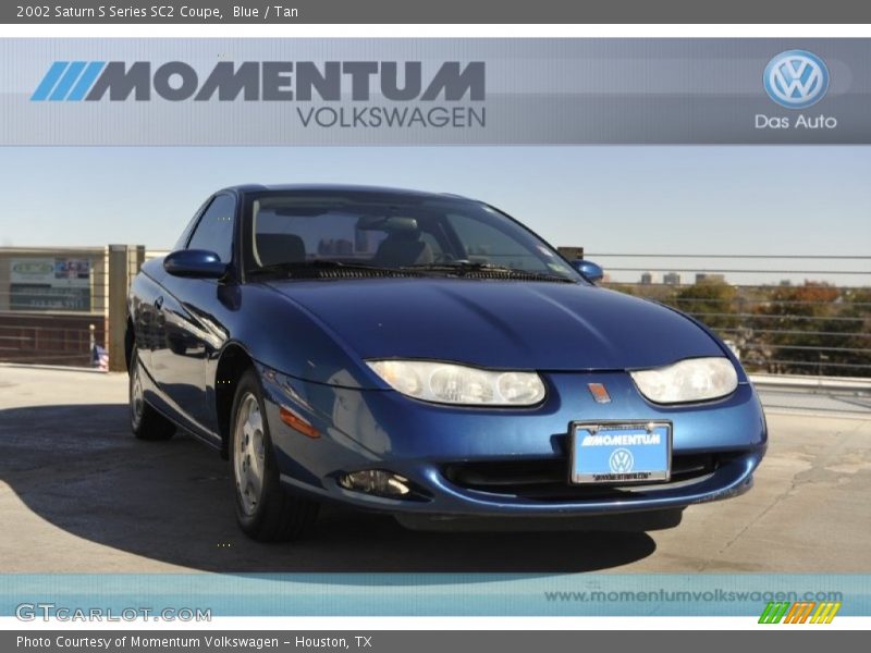 Blue / Tan 2002 Saturn S Series SC2 Coupe