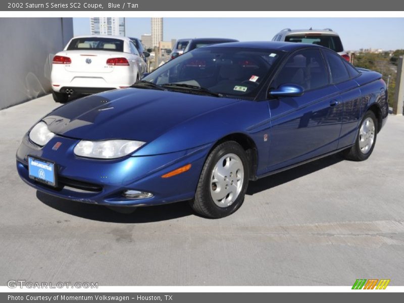 Blue / Tan 2002 Saturn S Series SC2 Coupe