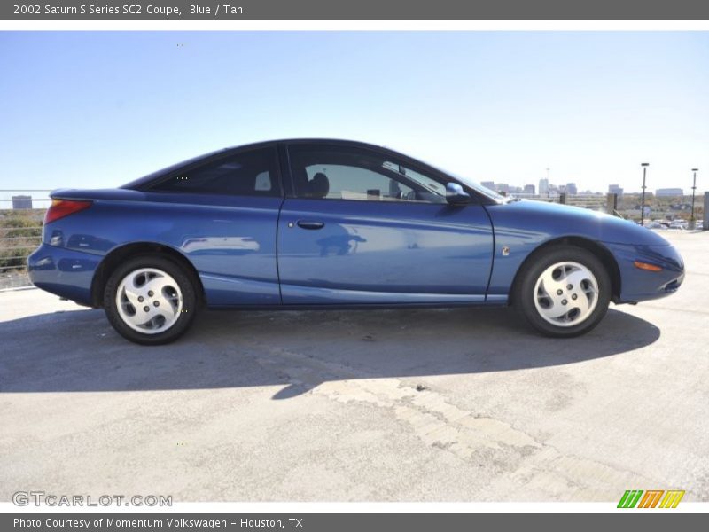 Blue / Tan 2002 Saturn S Series SC2 Coupe