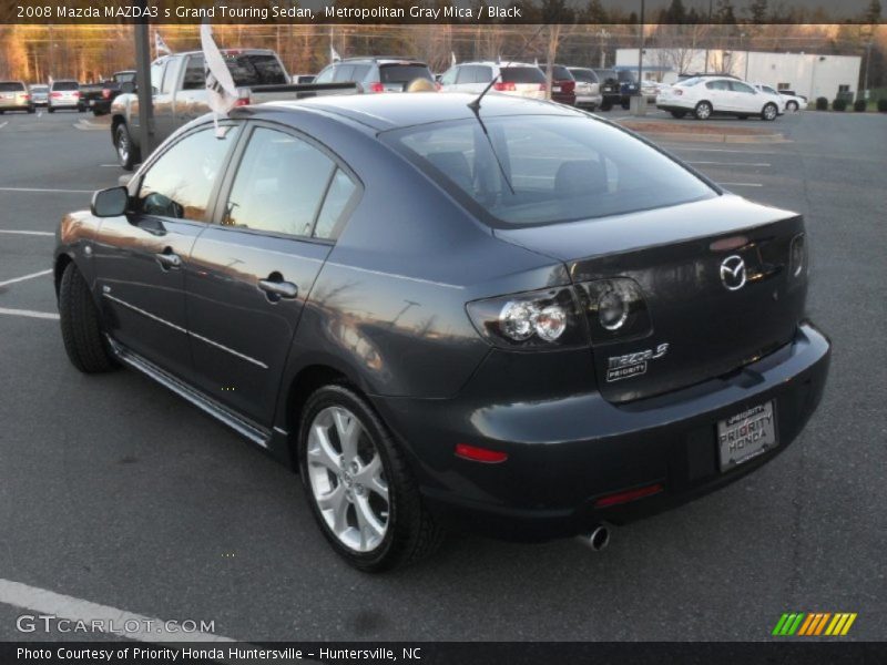 Metropolitan Gray Mica / Black 2008 Mazda MAZDA3 s Grand Touring Sedan