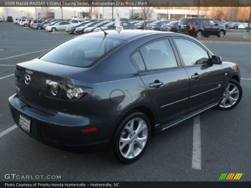 Metropolitan Gray Mica / Black 2008 Mazda MAZDA3 s Grand Touring Sedan