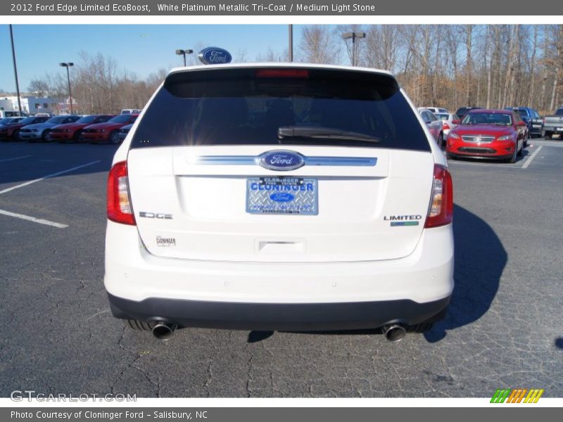 White Platinum Metallic Tri-Coat / Medium Light Stone 2012 Ford Edge Limited EcoBoost
