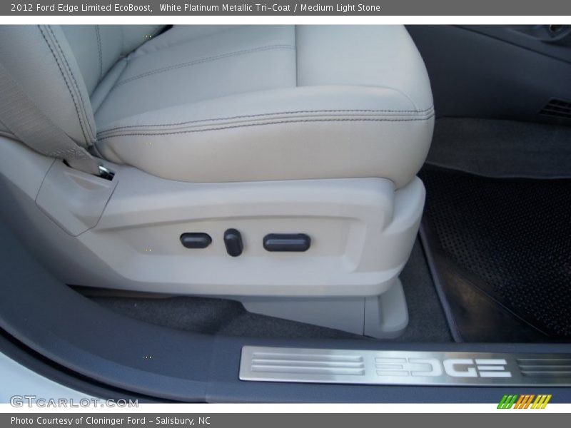 White Platinum Metallic Tri-Coat / Medium Light Stone 2012 Ford Edge Limited EcoBoost