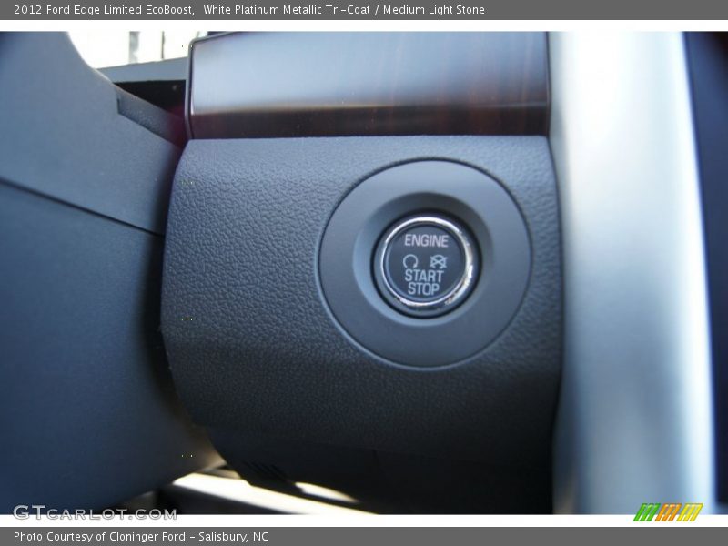 White Platinum Metallic Tri-Coat / Medium Light Stone 2012 Ford Edge Limited EcoBoost