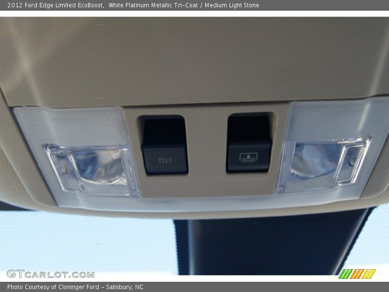 White Platinum Metallic Tri-Coat / Medium Light Stone 2012 Ford Edge Limited EcoBoost