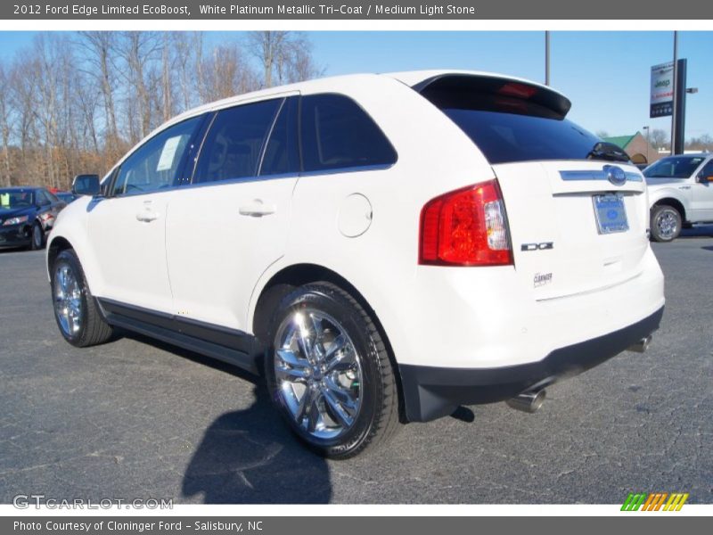 White Platinum Metallic Tri-Coat / Medium Light Stone 2012 Ford Edge Limited EcoBoost