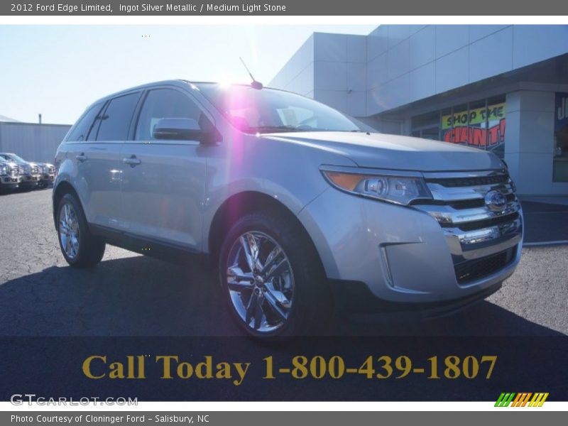 Ingot Silver Metallic / Medium Light Stone 2012 Ford Edge Limited
