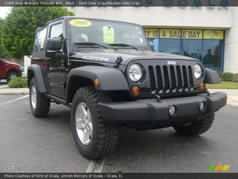 Black / Dark Slate Gray/Medium Slate Gray 2008 Jeep Wrangler Rubicon 4x4