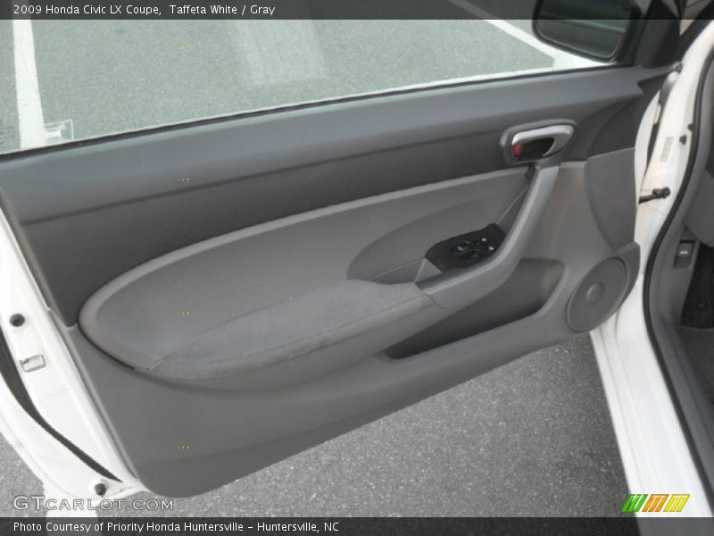 Taffeta White / Gray 2009 Honda Civic LX Coupe