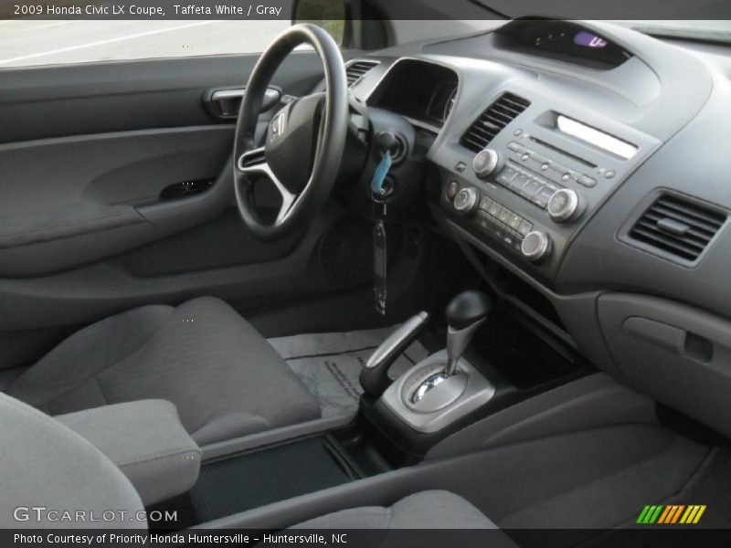 Taffeta White / Gray 2009 Honda Civic LX Coupe