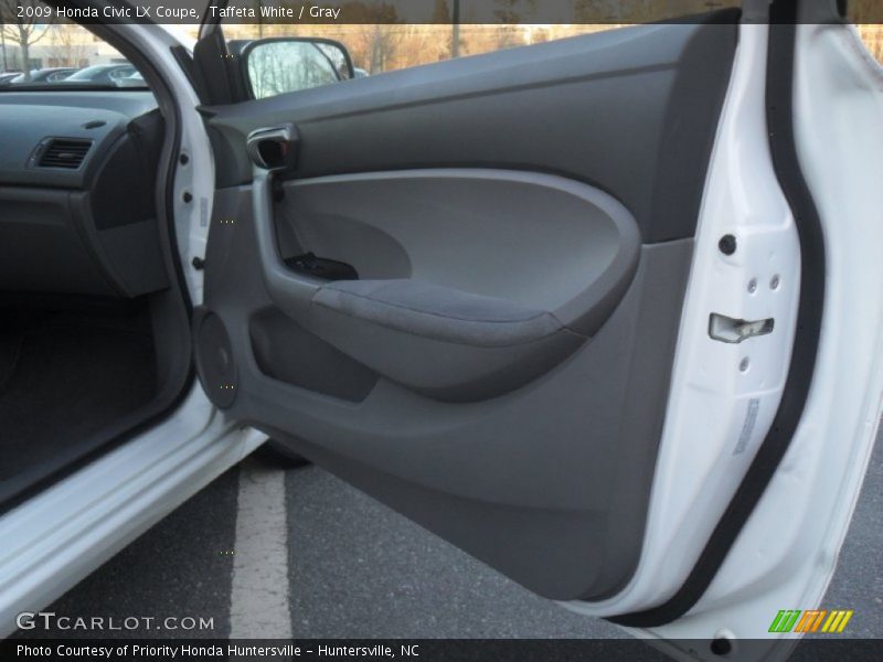 Taffeta White / Gray 2009 Honda Civic LX Coupe