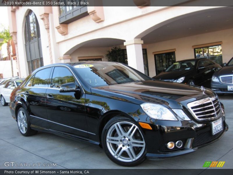 Black / Black 2010 Mercedes-Benz E 350 Sedan