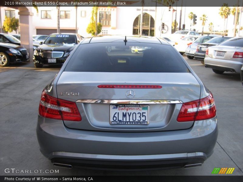 Palladium Silver Metallic / Black 2010 Mercedes-Benz E 550 Coupe