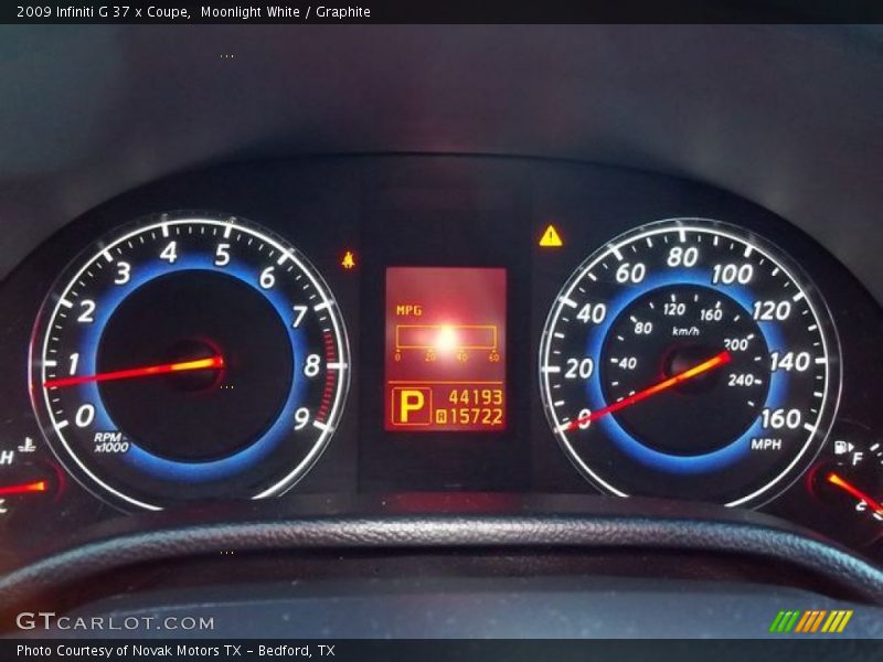  2009 G 37 x Coupe 37 x Coupe Gauges