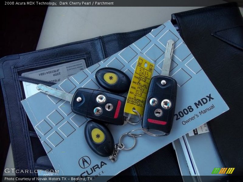 Dark Cherry Pearl / Parchment 2008 Acura MDX Technology