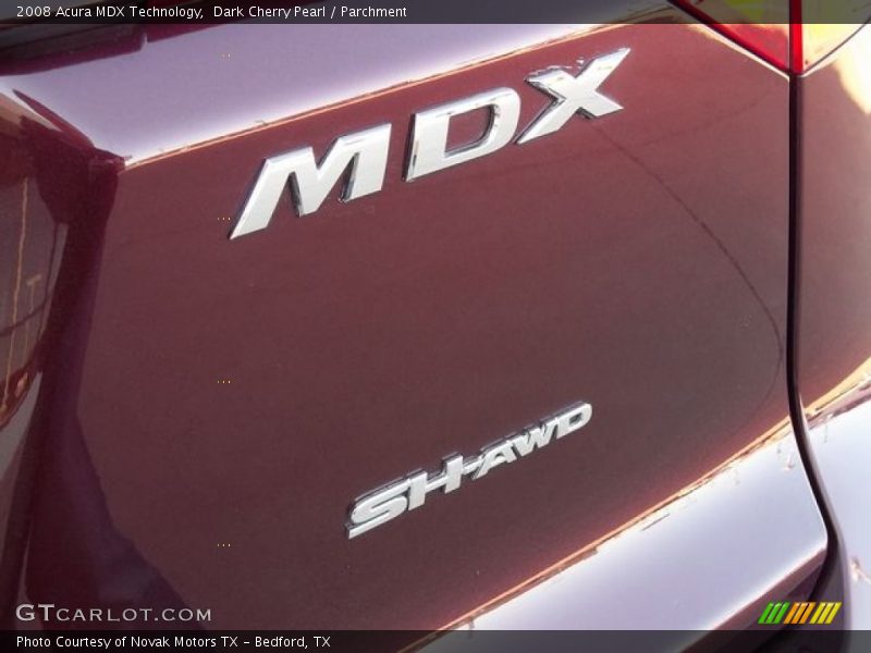 Dark Cherry Pearl / Parchment 2008 Acura MDX Technology