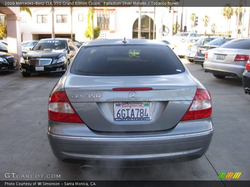 Palladium Silver Metallic / Tobacco Brown 2009 Mercedes-Benz CLK 350 Grand Edition Coupe