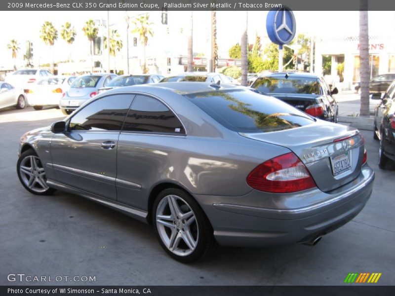 Palladium Silver Metallic / Tobacco Brown 2009 Mercedes-Benz CLK 350 Grand Edition Coupe