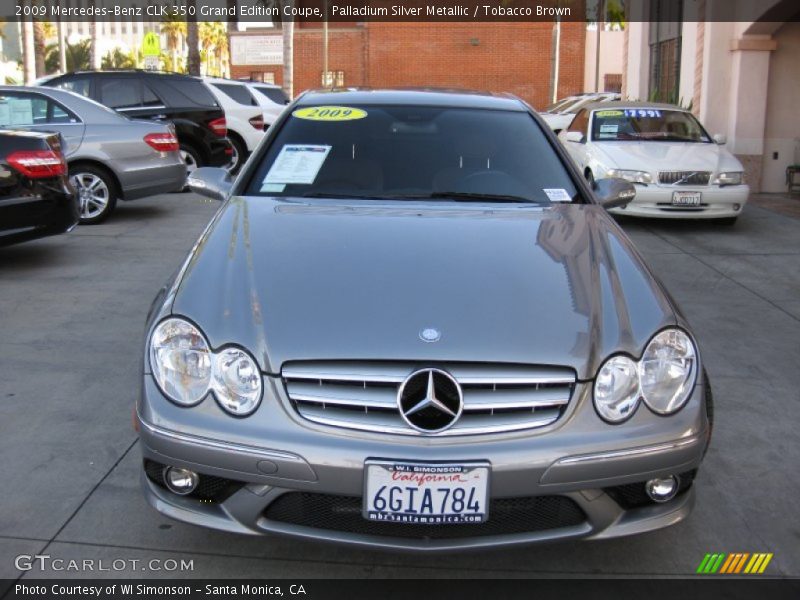 Palladium Silver Metallic / Tobacco Brown 2009 Mercedes-Benz CLK 350 Grand Edition Coupe