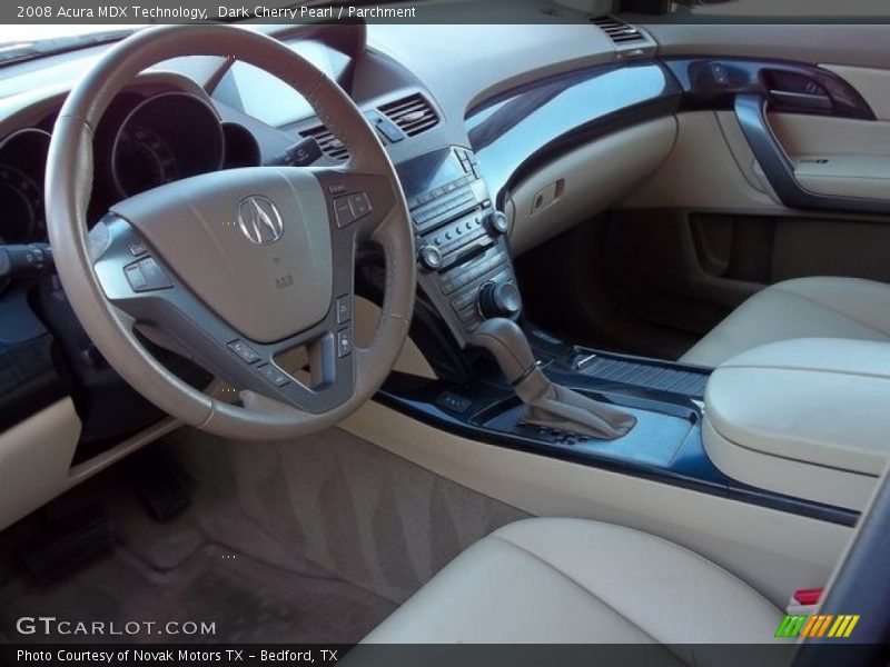 Dark Cherry Pearl / Parchment 2008 Acura MDX Technology