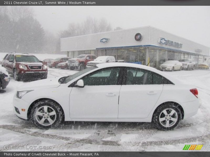 Summit White / Medium Titanium 2011 Chevrolet Cruze LT