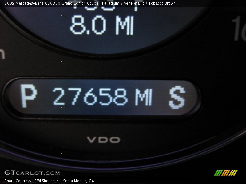 Palladium Silver Metallic / Tobacco Brown 2009 Mercedes-Benz CLK 350 Grand Edition Coupe