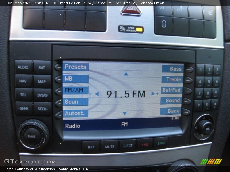 Palladium Silver Metallic / Tobacco Brown 2009 Mercedes-Benz CLK 350 Grand Edition Coupe