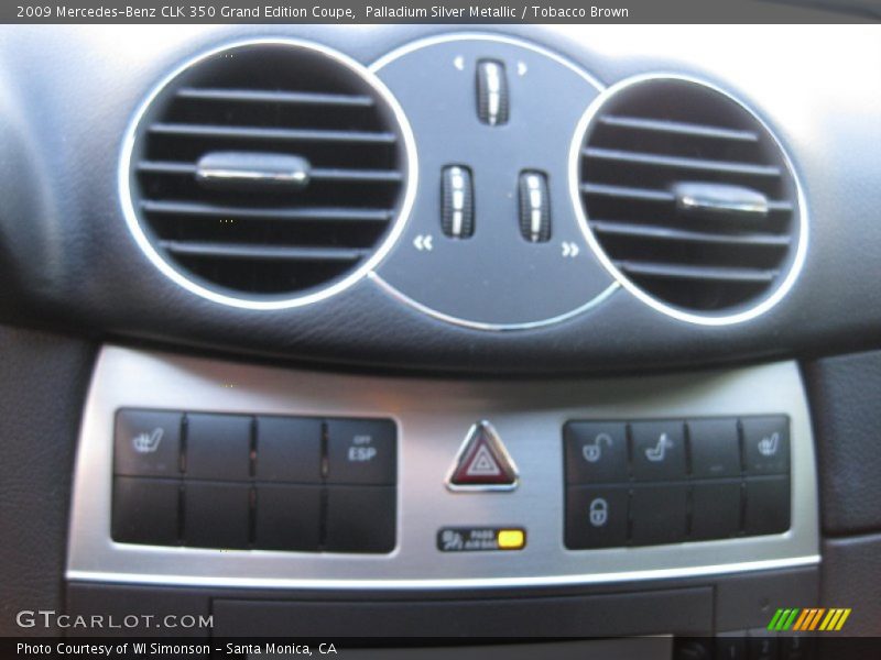 Palladium Silver Metallic / Tobacco Brown 2009 Mercedes-Benz CLK 350 Grand Edition Coupe