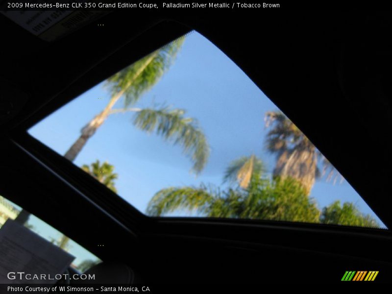 Palladium Silver Metallic / Tobacco Brown 2009 Mercedes-Benz CLK 350 Grand Edition Coupe