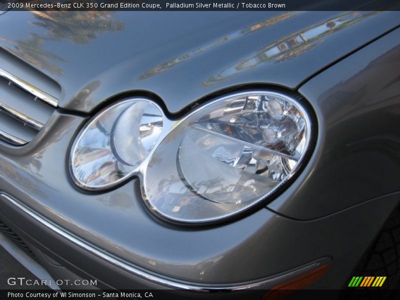 Palladium Silver Metallic / Tobacco Brown 2009 Mercedes-Benz CLK 350 Grand Edition Coupe