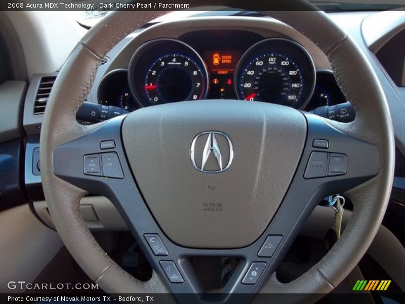 Dark Cherry Pearl / Parchment 2008 Acura MDX Technology