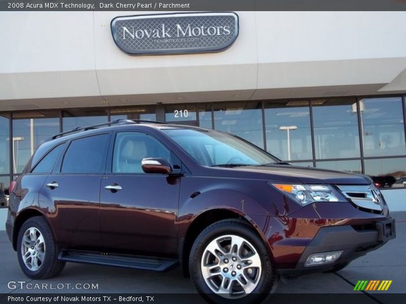 Dark Cherry Pearl / Parchment 2008 Acura MDX Technology