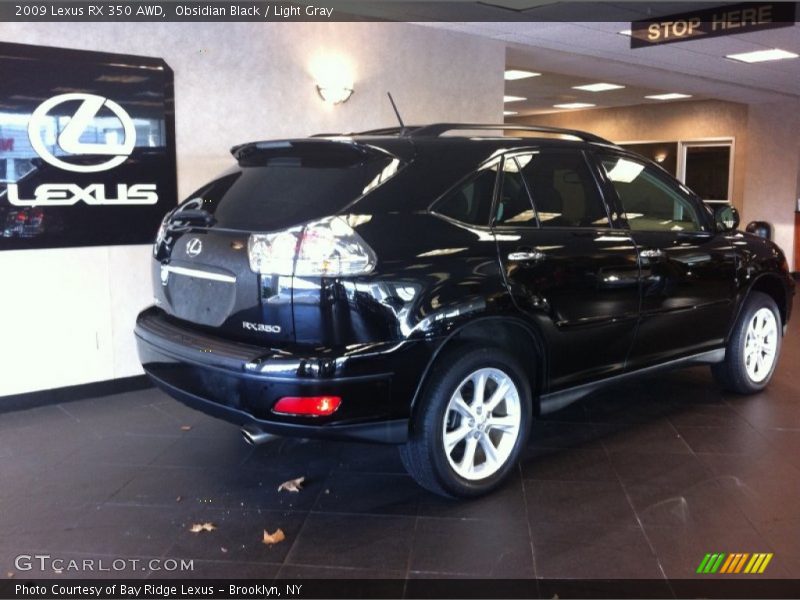 Obsidian Black / Light Gray 2009 Lexus RX 350 AWD