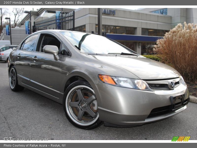 Galaxy Gray Metallic / Black 2007 Honda Civic Si Sedan