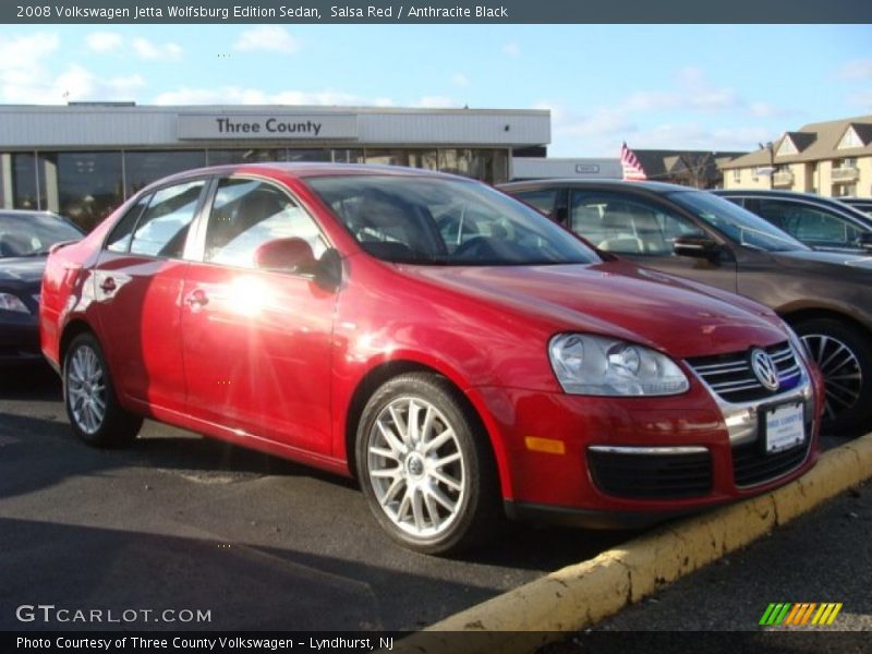 Salsa Red / Anthracite Black 2008 Volkswagen Jetta Wolfsburg Edition Sedan