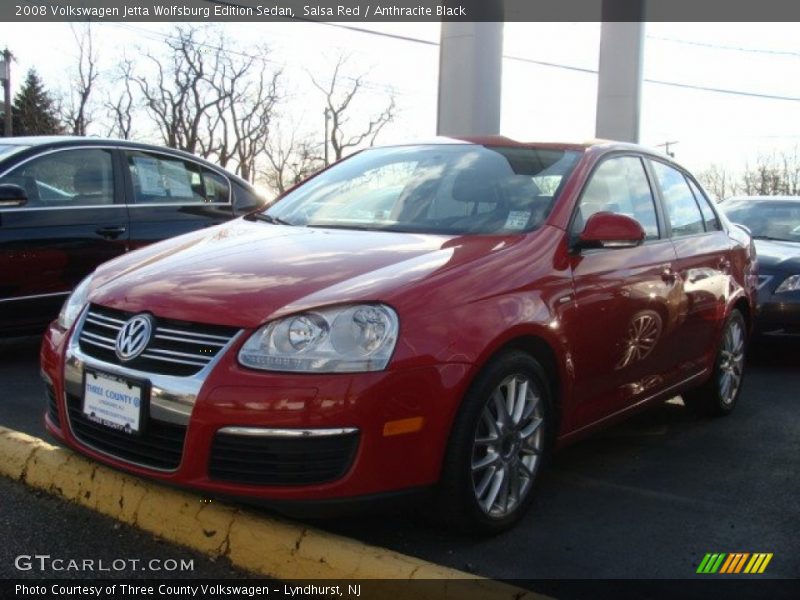 Salsa Red / Anthracite Black 2008 Volkswagen Jetta Wolfsburg Edition Sedan