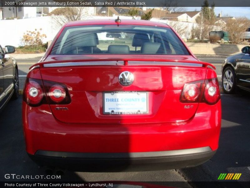 Salsa Red / Anthracite Black 2008 Volkswagen Jetta Wolfsburg Edition Sedan